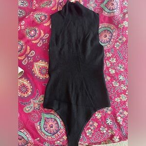 Express Body Contour Ribbed Cozy Turtleneck Sleeveless Body Suit